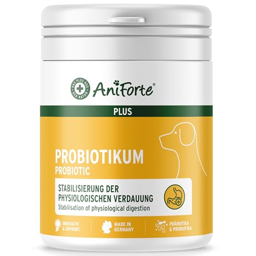 AniForte Plus Probiotikum Tabs für Hunde 90 Stück - Natürliche Präbiotika & Probiotika für Hunde, Stabilisiert die Verdauung & fördert eine gesunde Darmflora, mit aktiven Darmbakterien von AniForte