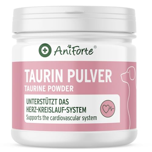 AniForte Taurin für Hunde 100g - 100% rein, Aminosäuren unterstützen Abwehrkräfte & Zellstoffwechsel, zur Erhaltung von Herzfunktion & Herzkreislaufsystem von AniForte