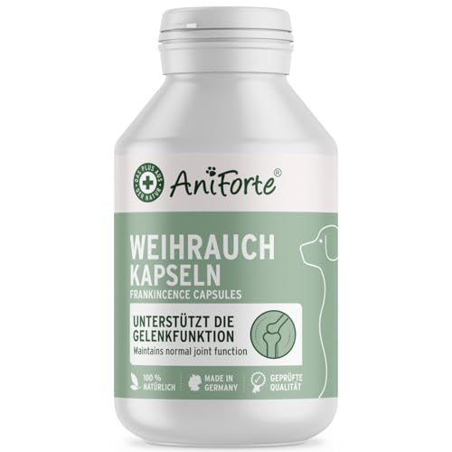 AniForte Weihrauchkapseln für Hunde 100 Stück - Natürliche Gelenktabletten mit Boswelliasäure, Unterstützung der Gelenke & Gelenkfunktion, Weihrauch Tabletten für Hundegelenke von AniForte