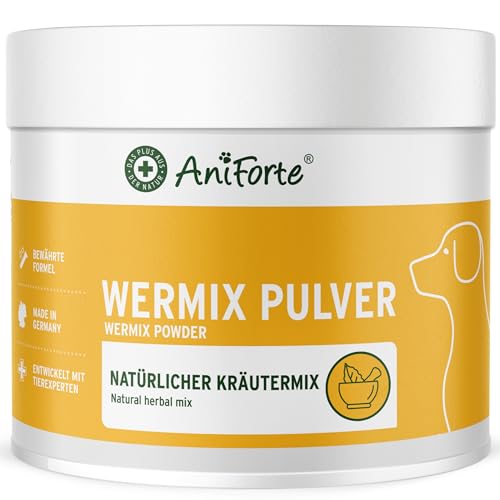 AniForte WermiX für Hunde 250g - Natürliche Kräuter, seit 10 Jahren bewährte Alternative, Unterstützung durch Saponine, Bitterstoffe, Thymian, Wermut & Salbei AniForte WermiX für Hunde 250g - Natürliche Kräuter, seit 10 Jahren bewährte Alternative, Unterstützung durch Saponine, Bitterstoffe, Thymian, Wermut & Salbei von AniForte