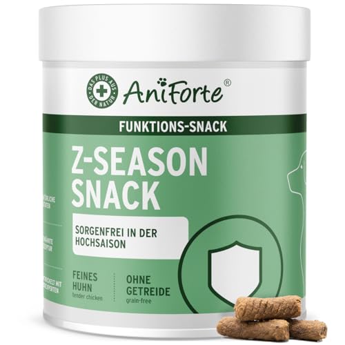 AniForte Z Season Snack für Hunde 350g | Funktionssnack für gesamte Saison, 100% natürlich mit Schwarzkümmelöl, Kokosöl, Zistrosenkraut, 2-3 Monatsrationen, getreidefrei, Monoprotein von AniForte