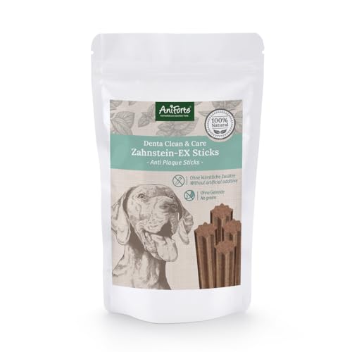 AniForte Zahnstein-EX Sticks 220g - Gegen Maulgeruch, entfernt Plaque & beugt vor, getreidefrei, Naturprodukt für weiße Zähne, Hundeleckerli für mittel bis große Hunde AniForte Zahnstein-EX Sticks 220g - Gegen Maulgeruch, entfernt Plaque & beugt vor, getreidefrei, Naturprodukt für weiße Zähne, Hundeleckerli für mittel bis große Hunde von AniForte