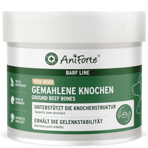 AniForte gemahlene Knochen bekannt als Fleischknochenmehl für Hunde und Katzen 500g - Natürliches Calcium für Knochenaufbau & Gelenke, Reines Knochenmehl vom Rind als Futter & Barf Ergänzung AniForte gemahlene Knochen bekannt als Fleischknochenmehl für Hunde und Katzen 500g - Natürliches Calcium für Knochenaufbau & Gelenke, Reines Knochenmehl vom Rind als Futter & Barf Ergänzung von AniForte