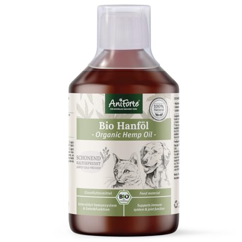 AniForte kaltgepresstes Bio Hanföl für Hunde & Katzen 500 ml - 100% reines Barf Öl als Zusatz, Premium Hanföl, Naturprodukt ohne Zusätze, Recyclebare Verpackung AniForte kaltgepresstes Bio Hanföl für Hunde & Katzen 500 ml - 100% reines Barf Öl als Zusatz, Premium Hanföl, Naturprodukt ohne Zusätze, Recyclebare Verpackung von AniForte