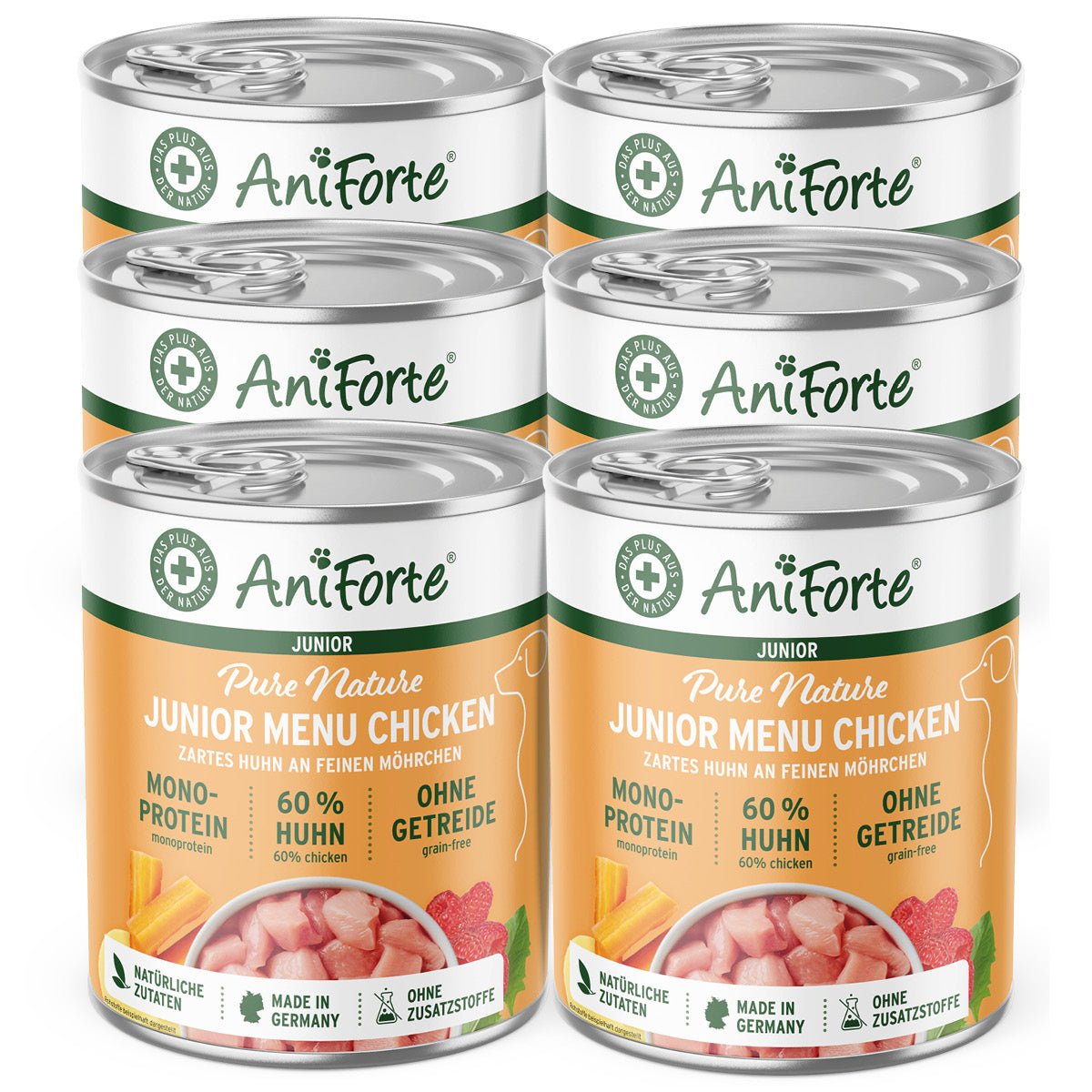 Nassfutter Junior Menu Chicken – "Huhn mit Möhren" von AniForte