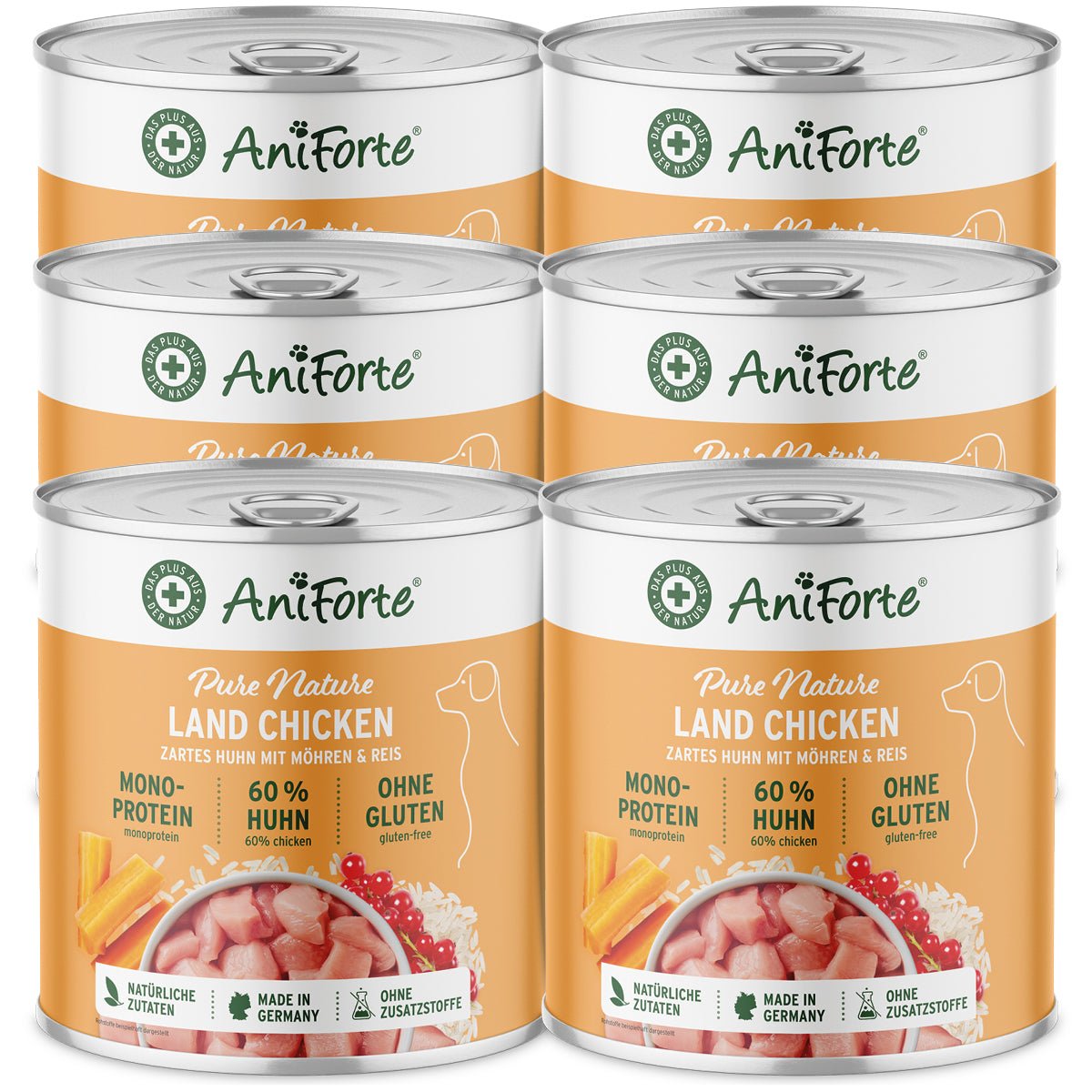 Nassfutter LandChicken – "Huhn mit Möhren" von AniForte