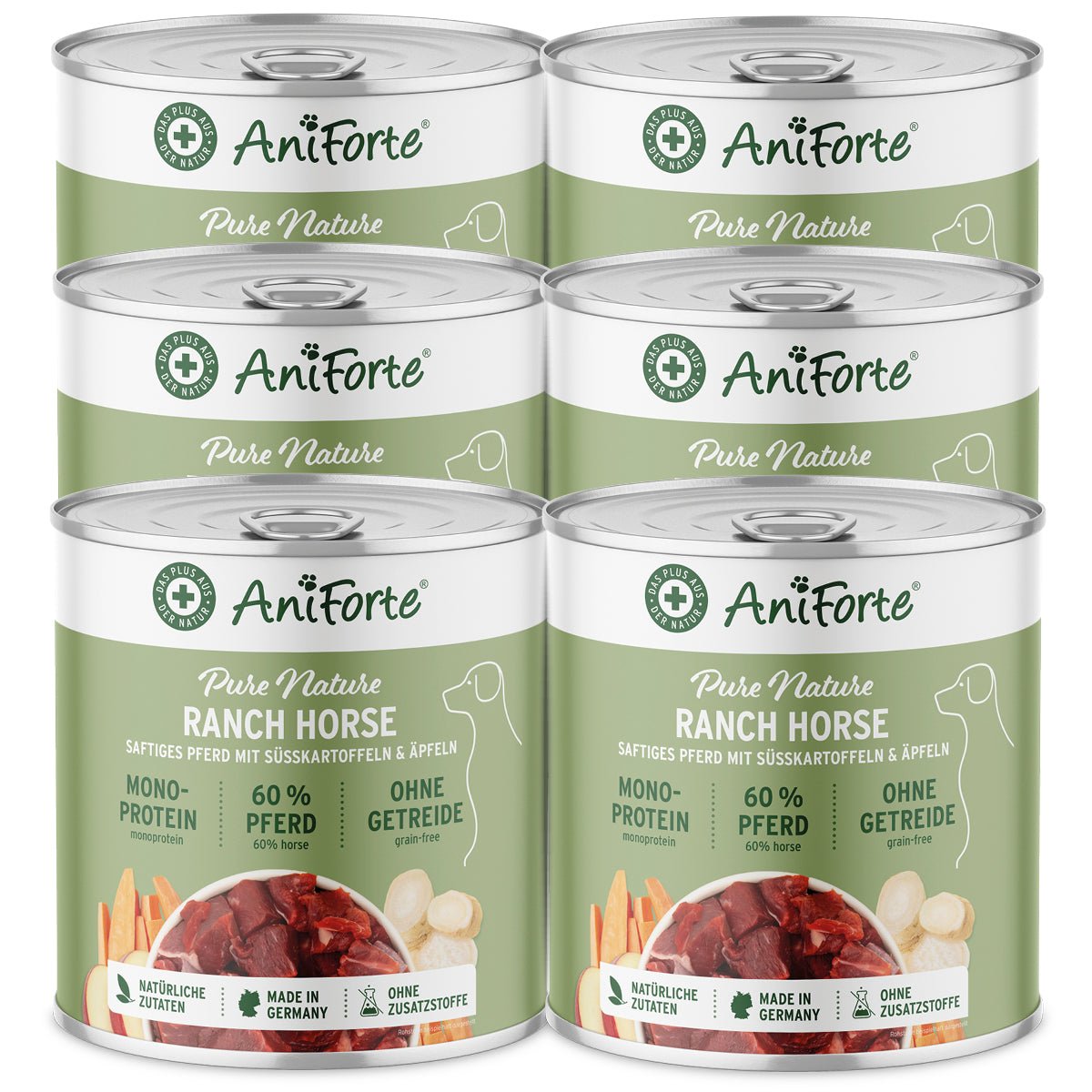 Nassfutter RanchHorse – "Pferd mit Süßkartoffeln & Äpfeln" Nassfutter RanchHorse – "Pferd mit Süßkartoffeln & Äpfeln" von AniForte
