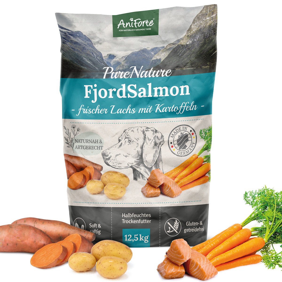 Trockenfutter FjordSalmon – "Frischer Lachs mit Kartoffeln" von AniForte
