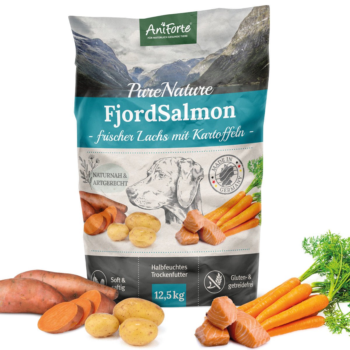 Trockenfutter FjordSalmon – Frischer Lachs mit Kartoffeln Trockenfutter FjordSalmon – Frischer Lachs mit Kartoffeln von AniForte