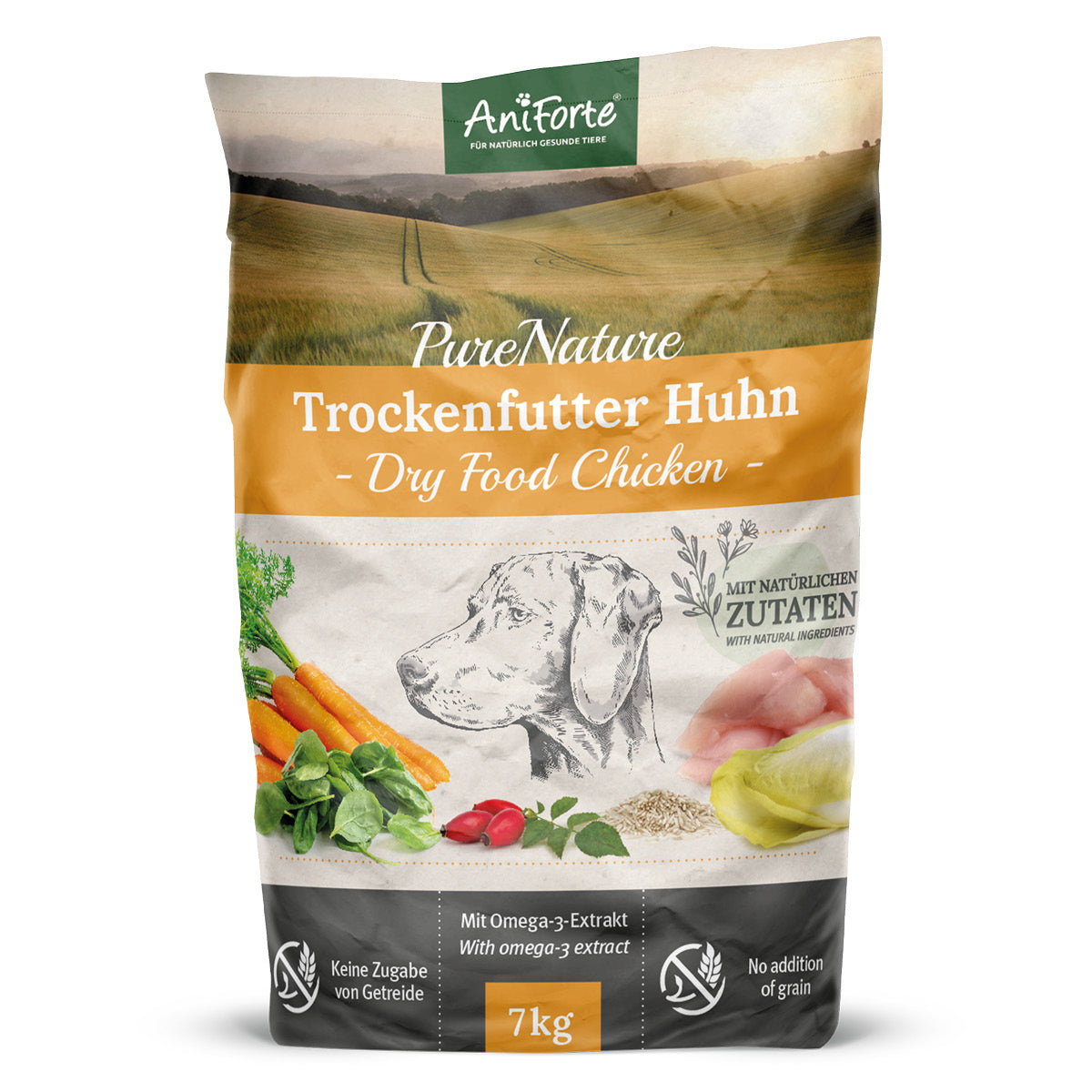 Trockenfutter Huhn – Feines Huhn mit Reis & Karotten Trockenfutter Huhn – Feines Huhn mit Reis & Karotten von AniForte