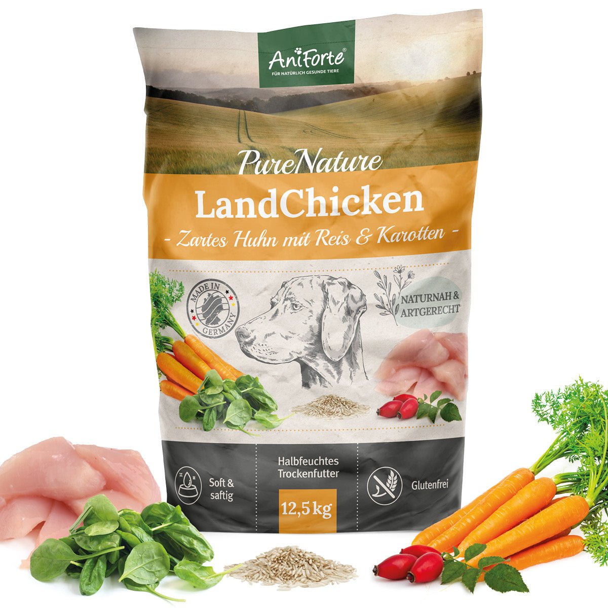 Trockenfutter LandChicken – Zartes Huhn mit Reis Trockenfutter LandChicken – Zartes Huhn mit Reis von AniForte