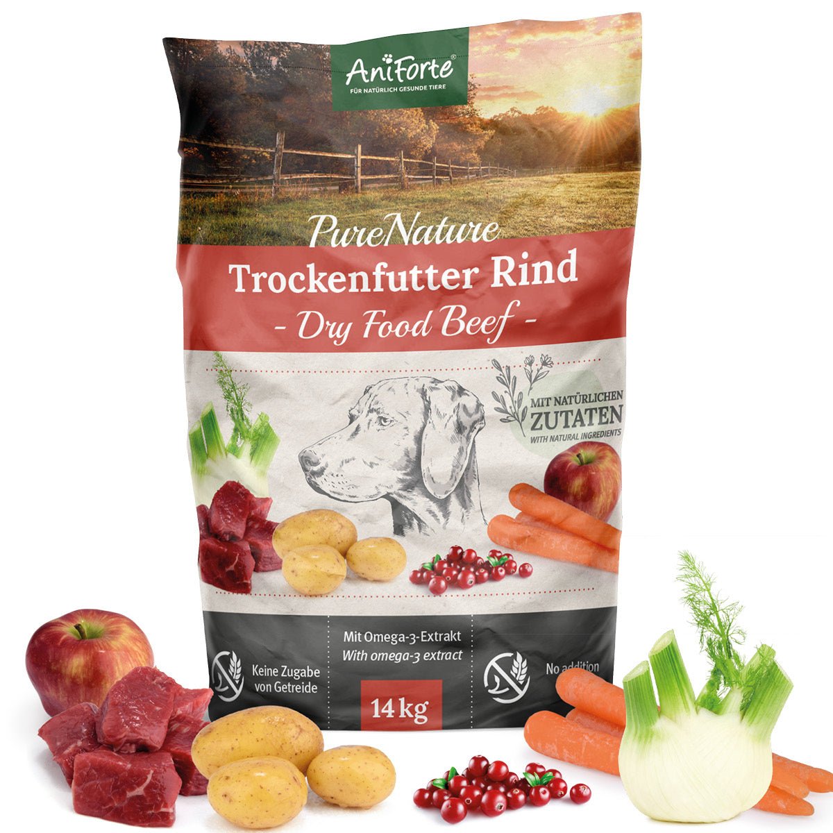 Trockenfutter Rind – Saftiges Rind mit Kartoffeln Trockenfutter Rind – Saftiges Rind mit Kartoffeln von AniForte