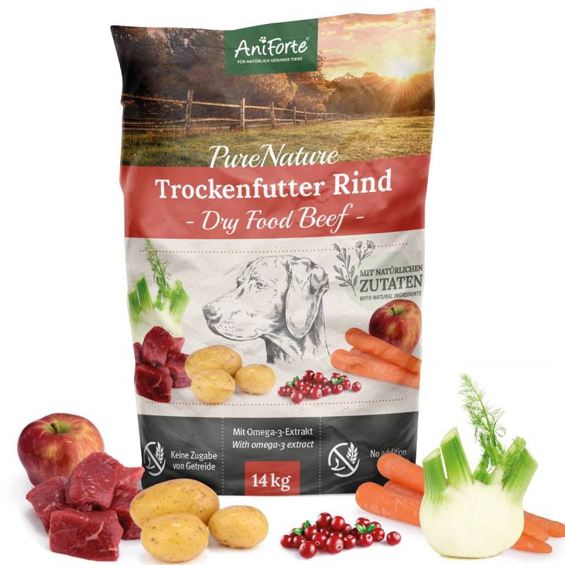 Trockenfutter Rind – Saftiges Rind mit Kartoffeln von AniForte