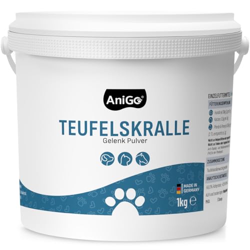 AniGo Teufelskralle für Hunde, Katzen & Pferde 1kg - Teufelskrallenpulver, Teufelskrallenwurzel, Gelenkpulver, zur Unterstützung agiler Gelenke und der Beweglichkeit AniGo Teufelskralle für Hunde, Katzen & Pferde 1kg - Teufelskrallenpulver, Teufelskrallenwurzel, Gelenkpulver, zur Unterstützung agiler Gelenke und der Beweglichkeit von AniGo
