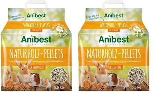 Anibest Kleintierpellets 5.5 kg (10 l) (Packung mit 2) von Anibest