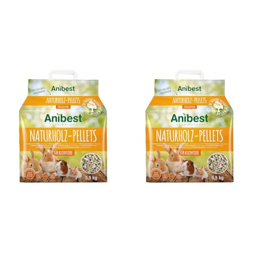 Anibest Kleintierpellets 5.5 kg (10 l) (Packung mit 2) von Anibest