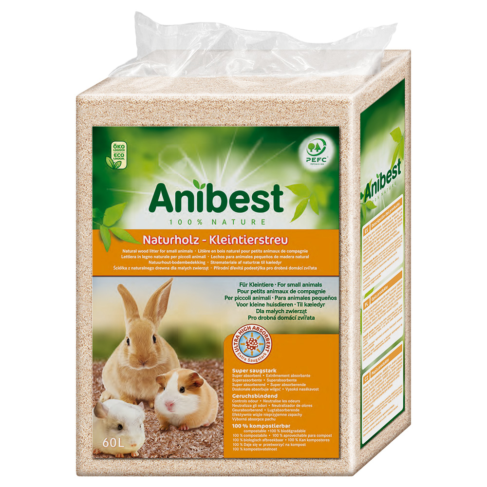 Anibest Kleintierstreu - 2 x 60 l (6,4 kg) von Anibest