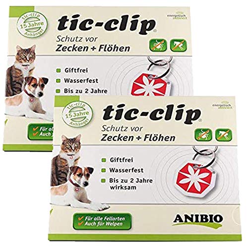 2 Anibio Tic Clip für Hunde und Katzen (2 Packungen à 1 Stück) von Anibio