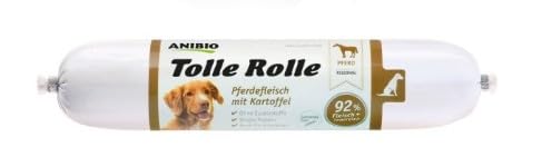 8 x Tolle Rolle - Pferd 400g Nassfutter für Hunde - hypoallergenes Pferdefleisch mit Kartoffel - Getreidefrei - 92% Pferdefleisch 8 x Tolle Rolle - Pferd 400g Nassfutter für Hunde - hypoallergenes Pferdefleisch mit Kartoffel - Getreidefrei - 92% Pferdefleisch von Anibio