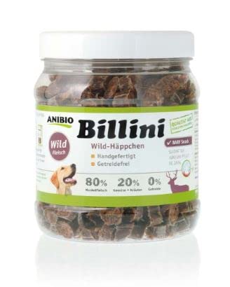 Anibio Billini Wild 400g Dose Hunde Leckerlie Hundewurst - 100 % Natur - Getreidefrei von Anibio