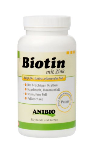 Anibio Biotin Pulver 220g Ergänzungsfutter für Hunde und Katzen, 1er Pack (1 x 220 g) von Anibio
