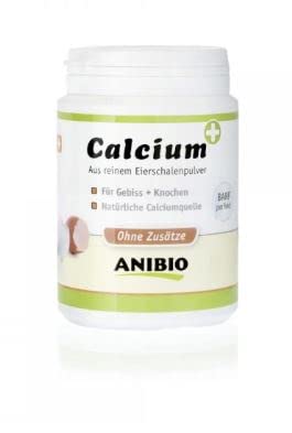 Anibio Calcium Plus 320g Eierschalen-Pulver für Hunde & Katzen bei Wachstum - trächtige Hündinnen gesunde Knochen von Anibio