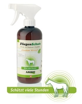 Anibio FliegenSchutz Spray für Pferde 1000 ml (ohne Sprühkopf) Schutz vor Bremsen + Insekten/rein biologisch von Anibio