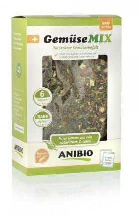 Anibio Gemüse - Mix 1000g Gemüsemix Getreidefrei ideal zum barfen - Mischung aus 6 verschiedenen Gemüsesorten - Hunde von Anibio
