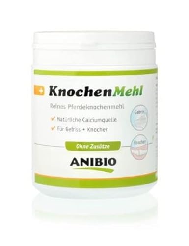 Anibio Knochen Mehl 150g Knochenmehl Pferdeknochenmehl 100% Natur Calcium barfen Hunde Gebiss von Anibio