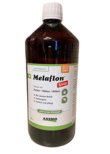 Anibio Melaflon Spray 1000 ml (ohne Sprühkopf) Gegen Flöhe, Zecken, Milben von Anibio