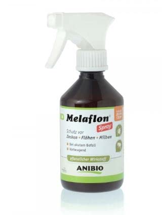 Anibio Melaflon Spray 300 ml gegen Flöhe, Zecken, Milben Ungeziefer Schutz für Hunde & Katzen von Anibio