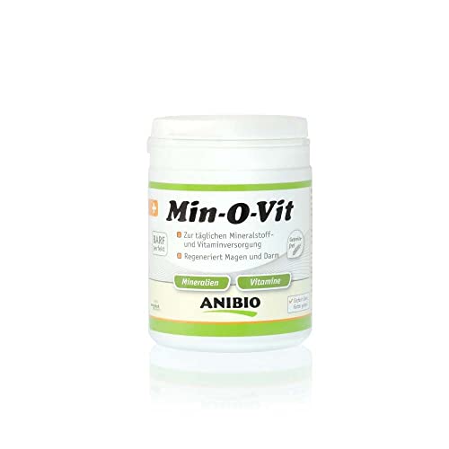 Anibio Min-O-VIT 130g Mineralien und Vitamine Versorgung für Hunde & Katzen zum barfen - regeneriert Magen und Darm von Anibio