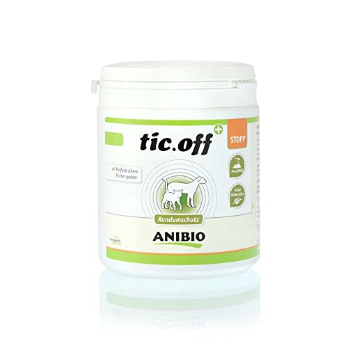 Anibio Tic-Off 400g tic.Off - gegen Zecken und Flöhe - natürlicher Floh und Zeckenschutz - Ungeziefer Schutz für Hunde und Katzen von Anibio