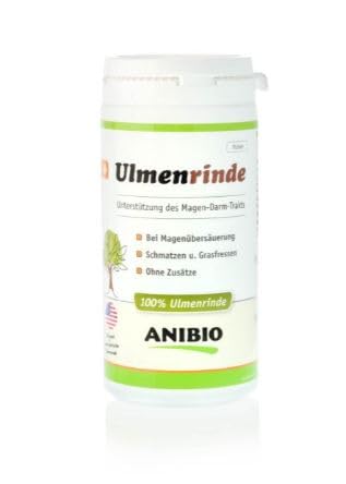 Anibio Ulmenrinde 110g bei Magenübersäuerung - Grass fressen - zur Unterstützung des Magen - Darm - Trakt, Übersäuerung Hund von Anibio