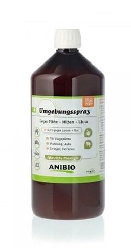 Anibio Umgebungs Spray 1000ml - ohne Sprühkopf - Umgebung Spray Zecken Flöhe Milben Floh Larven Ungeziefer Schutz von Anibio