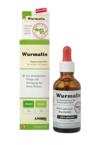 Anibio Wurmalin Ergänzungsfutter für Hunde und Katzen, 1er Pack (1 x 50 ml) von Anibio