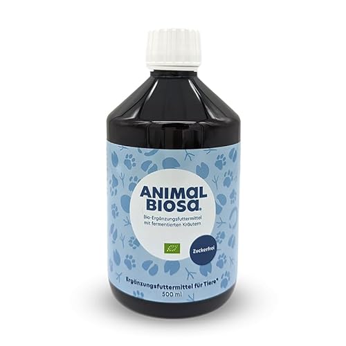 Animal Biosa Bio Ergänzungsfuttermittel für Tiere mit fermentierten Kräutern, pflegt Verdauungstrakt, Nahrungsergänzungsmittel zuckerfrei (500 ml) von Animal Biosa
