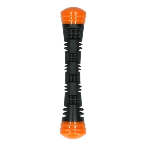 Dog Comets Meteor Wurfstock L - 32 cm - Wurfspielzeug Hund - Hundespielzeug - Hüpfend - Gummi - Orange/Schwarz von Dog Comets