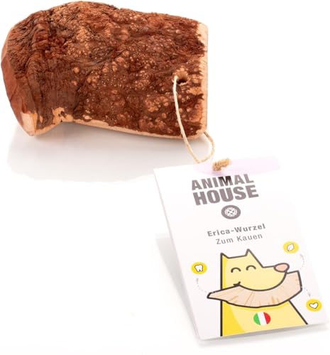 Animal House – Heidekrautwurzel für Hunde – Natürlicher Kausnack – Verbessert die Mundhygiene – Anti-Stress für Hunde – Widerstandsfähig und langlebig (XL, Heidekrautwurzel) von Animal House