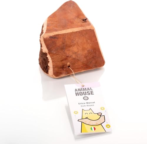 Animal House – Heidekrautwurzel für Hunde – Natürlicher Kausnack – Verbessert die Mundhygiene – Anti-Stress für Hunde – Widerstandsfähig und langlebig (M, Heidekrautwurzel) von Animal House