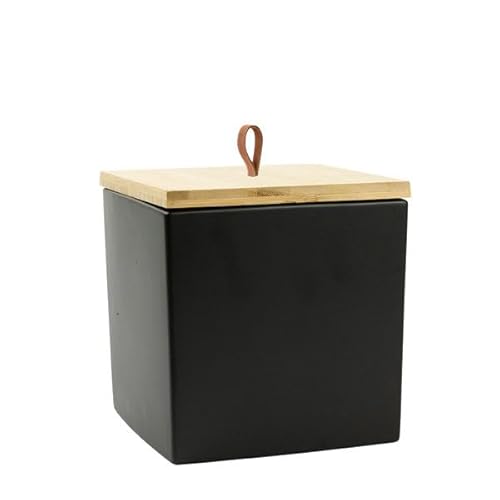 Animal Tree Keramik Tierurne Black Cube, personalisierbare Tierurne mit Holzdeckel für Hunde und Katzen, Für Tiere bis zu einem Lebendgewicht von 25 kg von Animal Tree