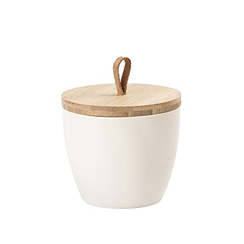 Animal Tree Keramik Tierurne Creme, Keramik Tierurne mit Holzdeckel für Hunde und Katzen, Für Tiere bis zu einem Lebendgewicht von ca. 60 kg von Animal Tree