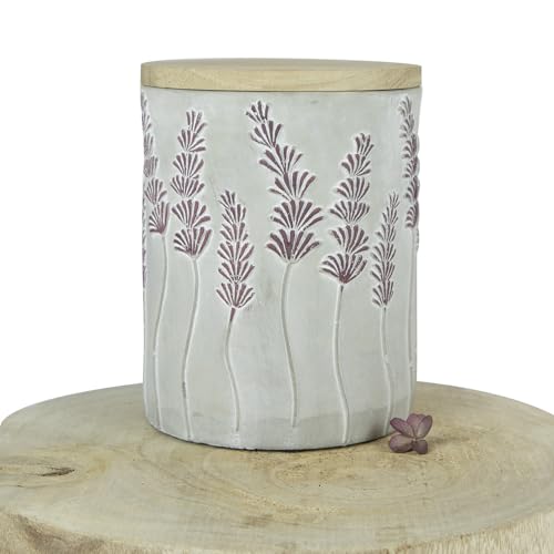 Animal Tree Keramik Tierurne Lavendel, Keramik Tierurne mit Holzdeckel für Hunde und Katzen (M) von Animal Tree