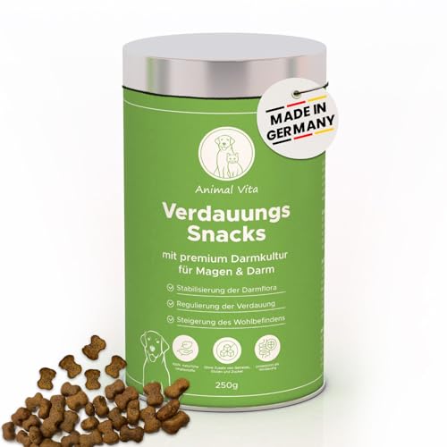 Animal Vita® Verdauungs-Snacks für Hunde mit Probiotika [100% natürliche Inhaltsstoffe] - Probiotika als Leckerli - frei von Getreide und Zucker, Probiotic (250g) - Vorratspack von Animal Vita