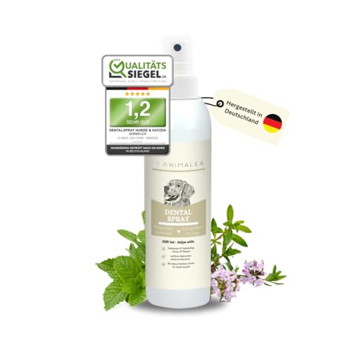Animalea – Dentalspray für Hunde & Katzen -150 ml [Jahresvorrat] – Effektiver Zahnsteinentferner für frischen Atem & gegen Mundgeruch – Zahnspray zur Zahnreinigung – Zahnpflege Hund von Animalea