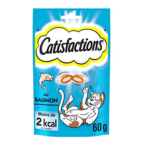 Animalerie Catisfactions Leckerlis mit Lachs, für Katzen und Kätzchen, 60 g, 4 Stück pro Packung von Animalerie