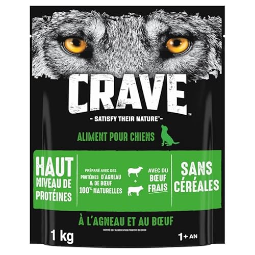 Animalerie Crave – Trockenfutter mit Lamm & Rind, für Hunde, 1 kg, 3 Stück – pro Set Animalerie Crave – Trockenfutter mit Lamm & Rind, für Hunde, 1 kg, 3 Stück – pro Set von Animalerie
