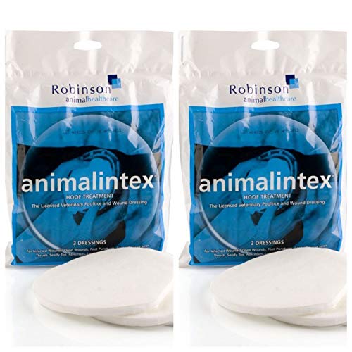 Animalintex Hufpoultice x Doppelpack Jede Packung enthält 3 Verbände. von Animalintex