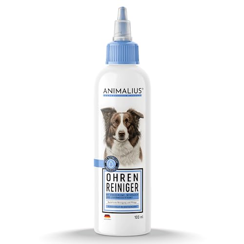Animalius | Ringelblume Ohrenreiniger Hund & Katze - Natürliche Reinigung und Pflege für Hunde Ohren, gegen Ohrmilben, mit Propolis, 100% Natur | 100 ml von Animalius