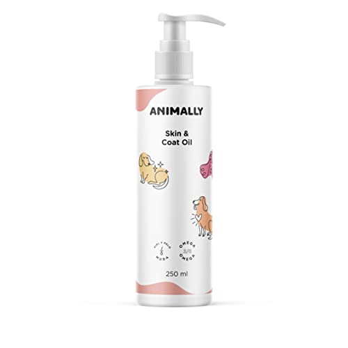 Animally Haut Fell Öl 250 ml. 100% reines Spray auf Sardinenölbasis. Pflegt die Gesundheit der Haut von Hunden und Katzen. von Animally